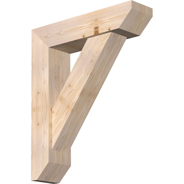 Ekena Millwork Traditional Slat Smooth Bracket w/ Offset Brace, Douglas Fir, 7 1/2"W x 30"D x 36"H BKT0806X30X36TRA06SDF - main